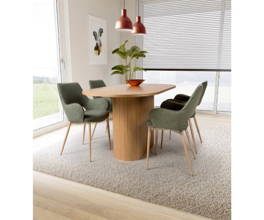 Furniture Link Vermont Oak Oval Dining Table
