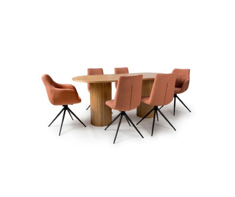 Furniture Link Vermont Oak Oval Dining Table(95cm)