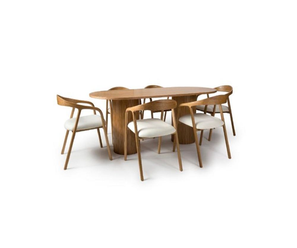 Furniture Link Hoxton Oak Oval Dining Table