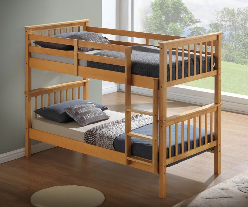Artisan Beech Wooden Bunk Bed Frame