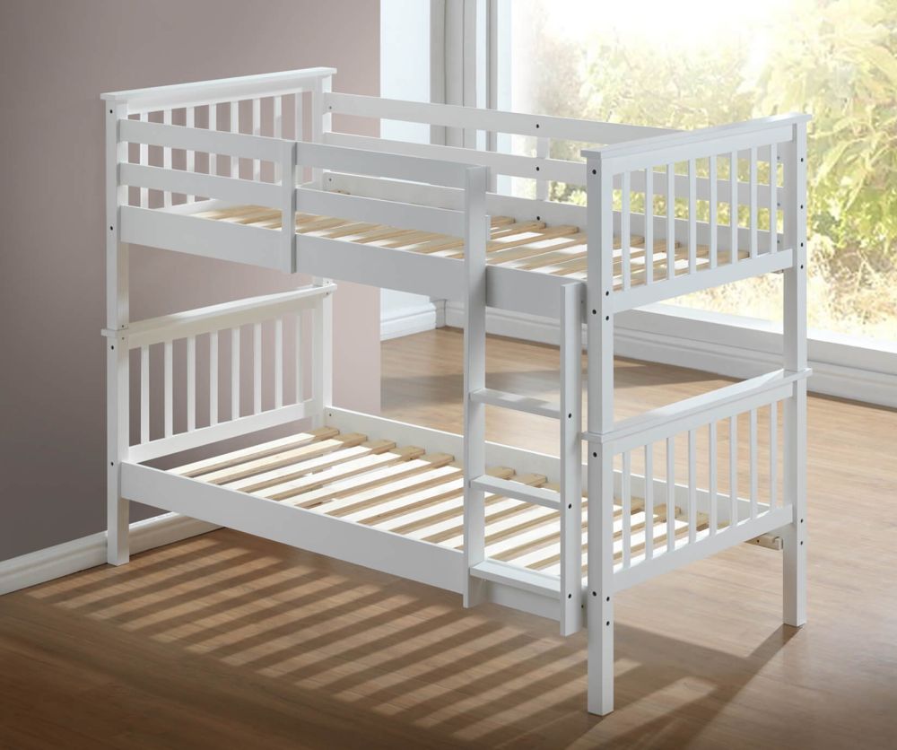 Artisan White Wooden Bunk Bed Frame