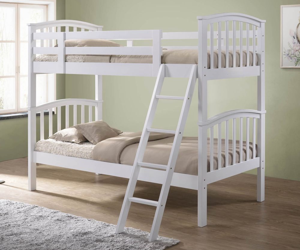 Artisan Wooden White Bunk Bed Frame