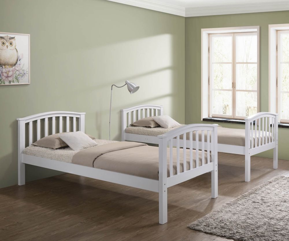 Artisan Wooden White Bunk Bed Frame