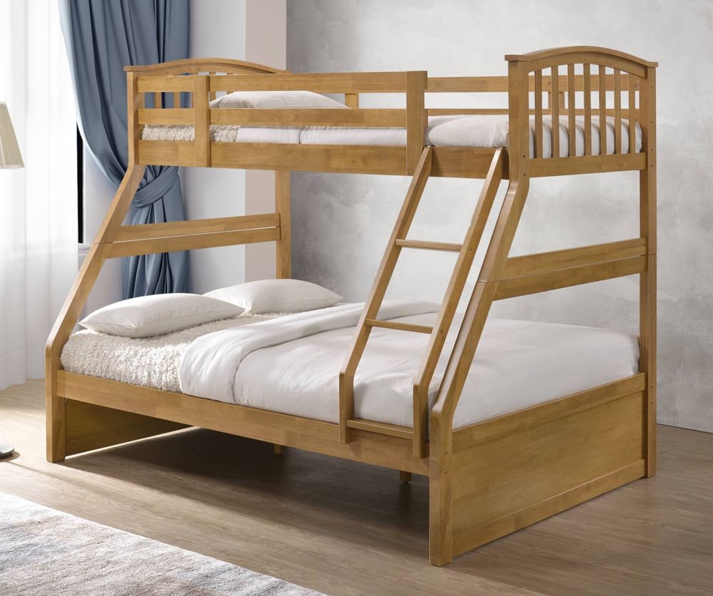 Artisan Oak Three Sleeper Wooden Bed Frame
