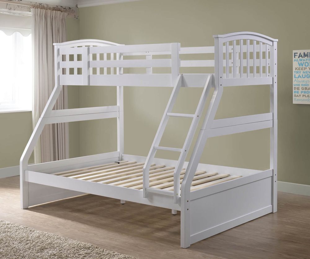 Artisan White Three Sleeper Wooden Bed Frame