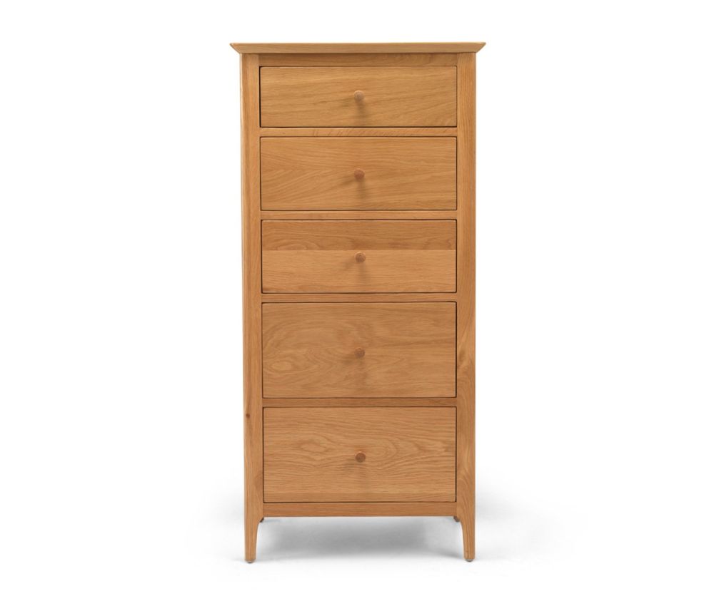 Heritance Corbet Oak 5 Drawer Tall Chest