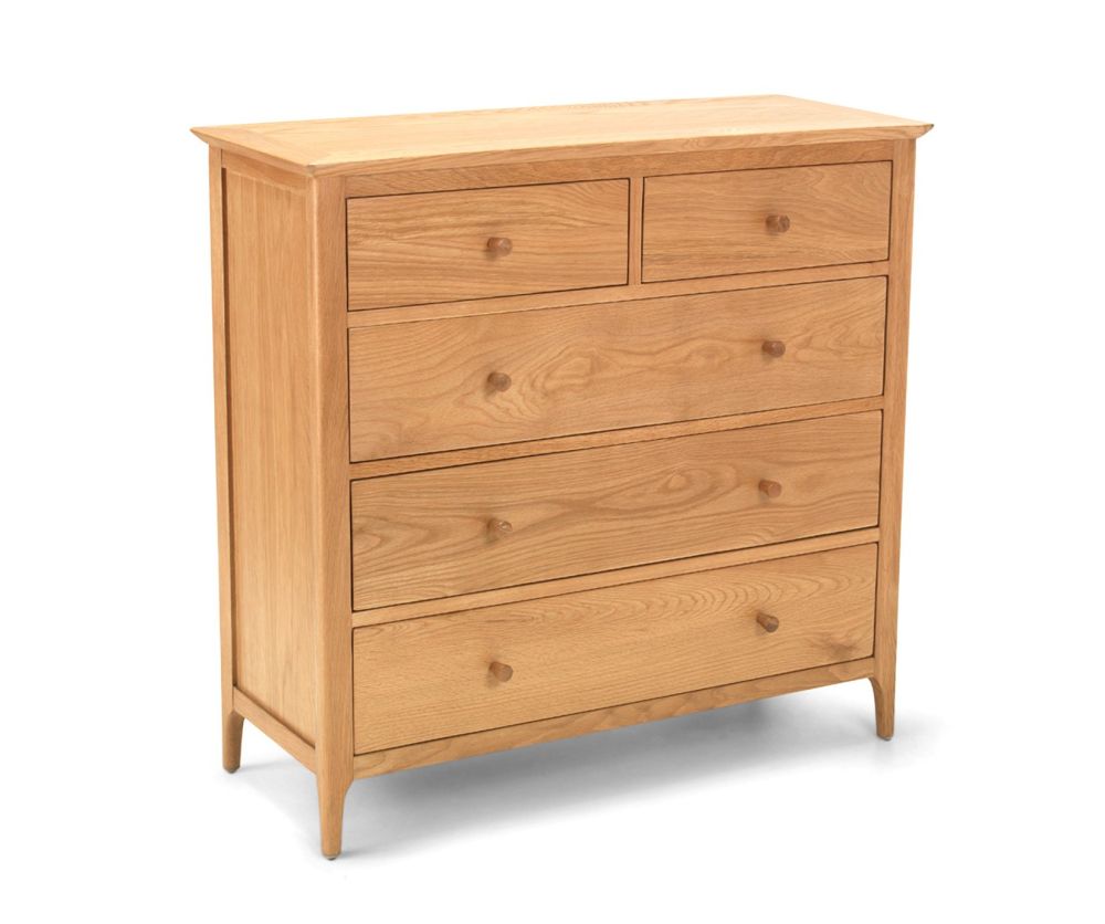 Heritance Corbet Oak 2 Over 3 Drawer Chest 