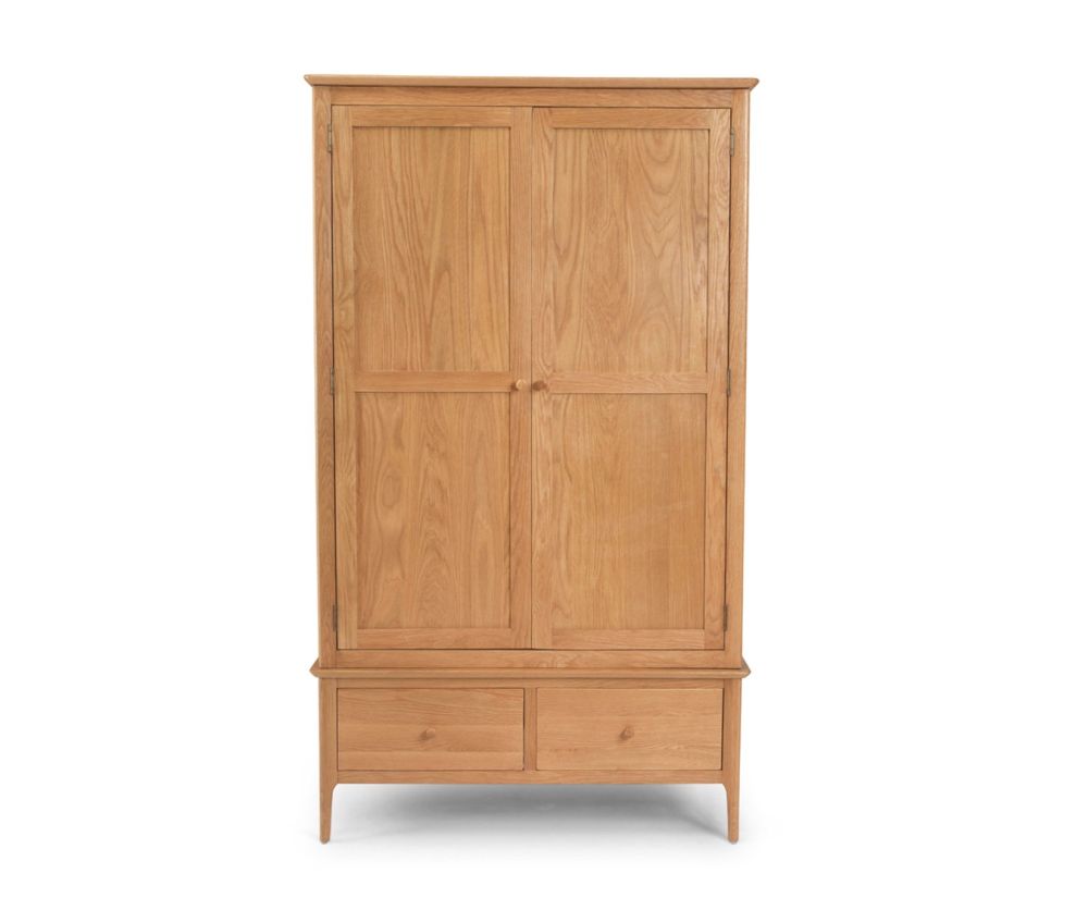 Heritance Corbet Oak Double Wardrobe with Drawer