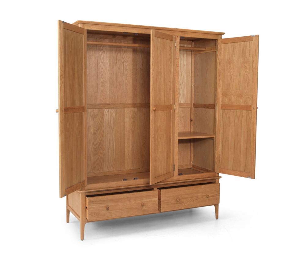 Heritance Corbet Oak Triple Wardrobe