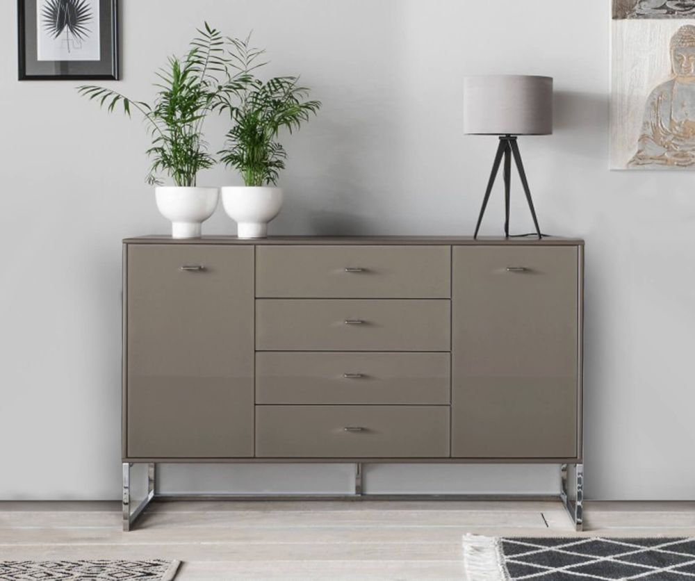 Wiemann Kansas 2 Door Dresser with Chrome Angled Feet - H 105cm