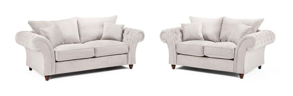 Mossley Fullback Stone Fabric 3+2 Sofa Set