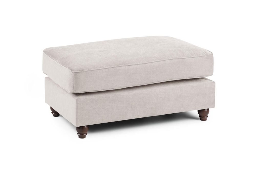 Mossley Fullback Stone Fabric Footstool