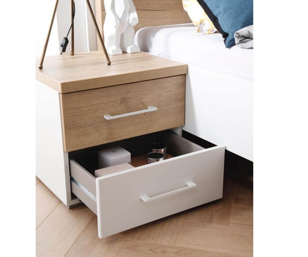 Rauch Winnipeg Alpine White 2 Drawer Bedside Table