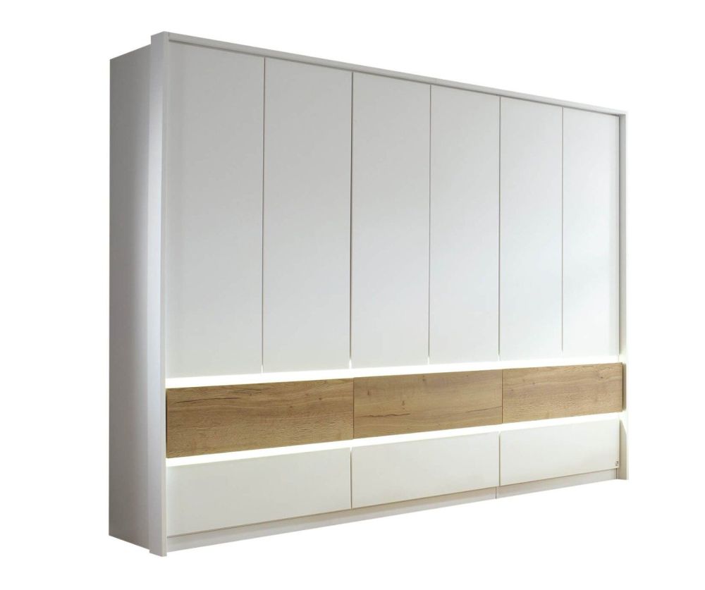 Rauch Winnipeg Alpine White 6 Door 6 Drawer Combi Wardrobe