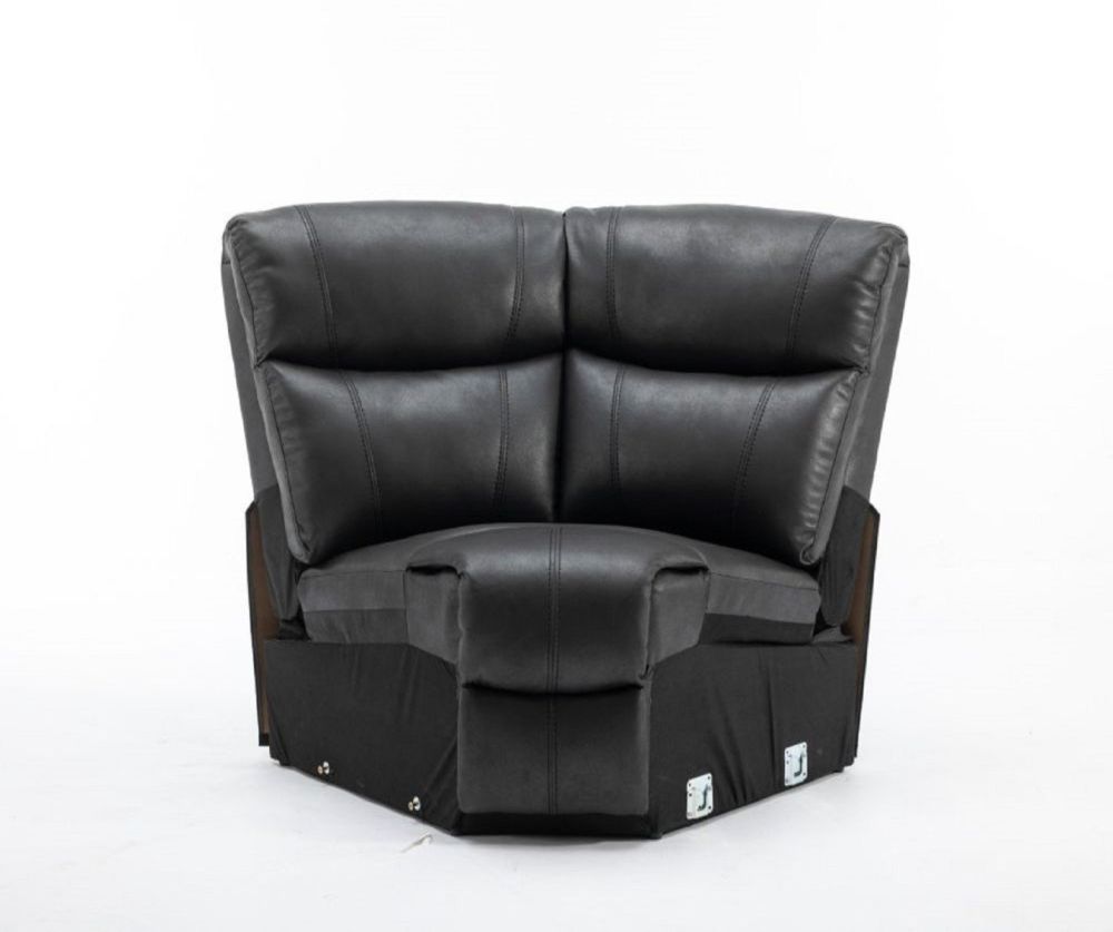 Paris Black Fabric Wedge Corner Unit