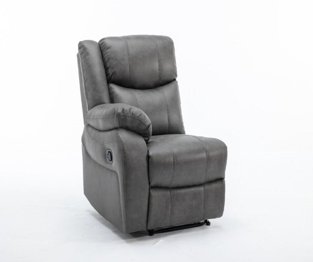 Paris Charcoal Fabric 1 Arm 1 Seater Sofa