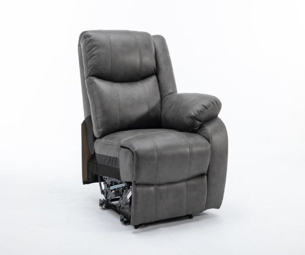 Paris Charcoal Fabric 1 Arm 1 Seater Sofa