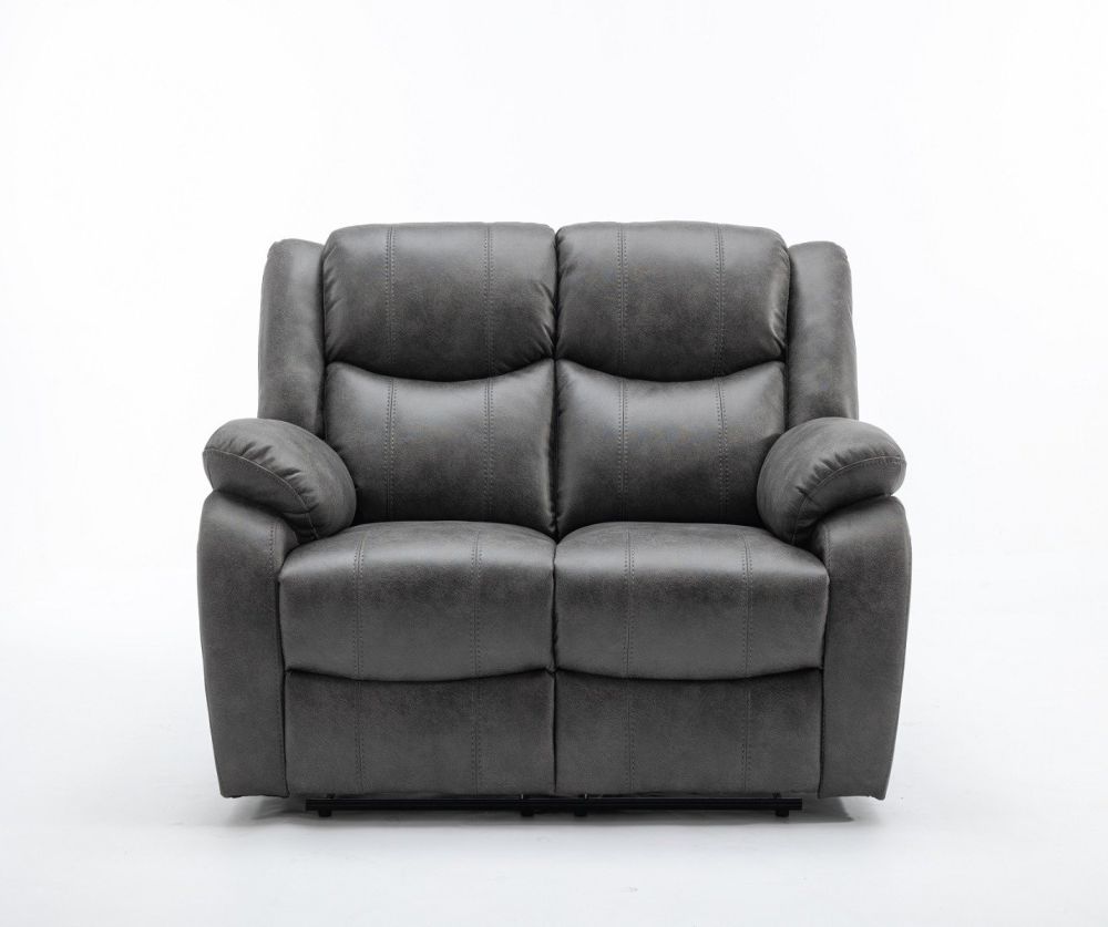 Paris Charcoal Fabric 2 Seater Sofa