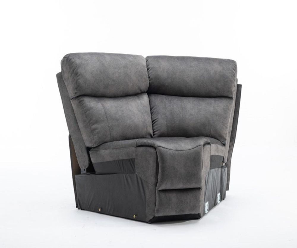 Seville Black Fabric Recliner Wedge Corner Unit