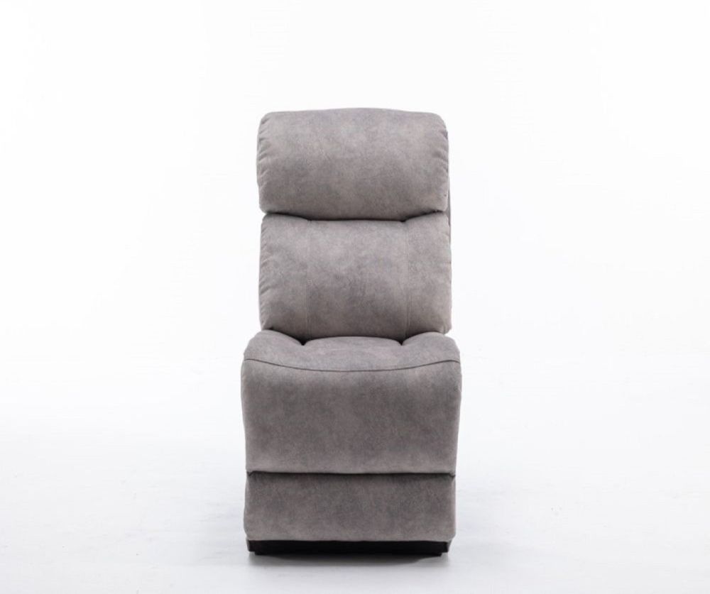 Seville Silver Fabric Recliner Armless Modular Unit