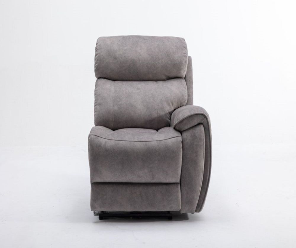 Seville Silver Fabric Recliner 1 Arm 1 Seater Sofa