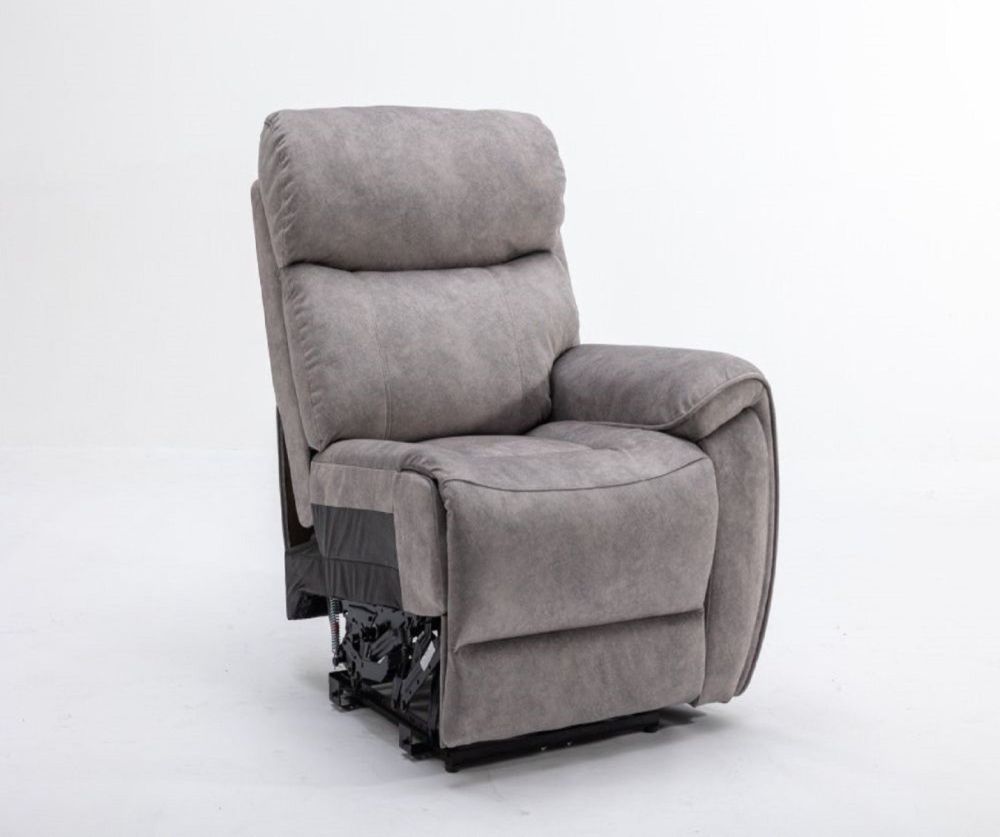 Seville Silver Fabric Recliner 1 Arm 1 Seater Sofa