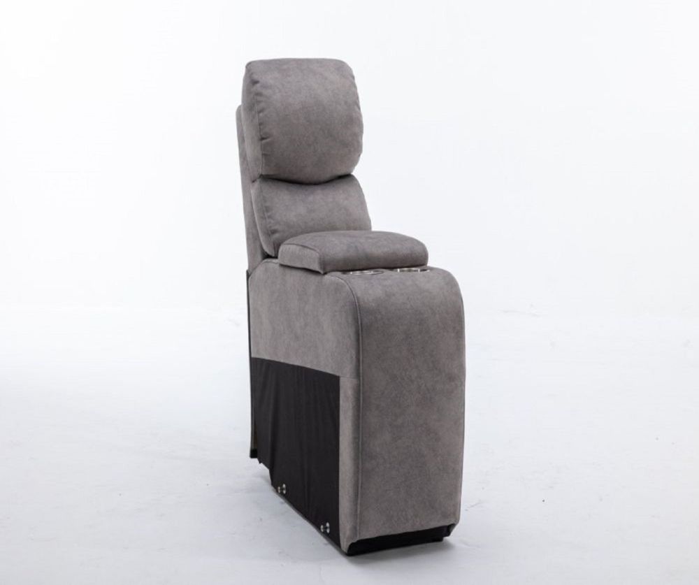 Seville Silver Fabric Recliner Console Unit