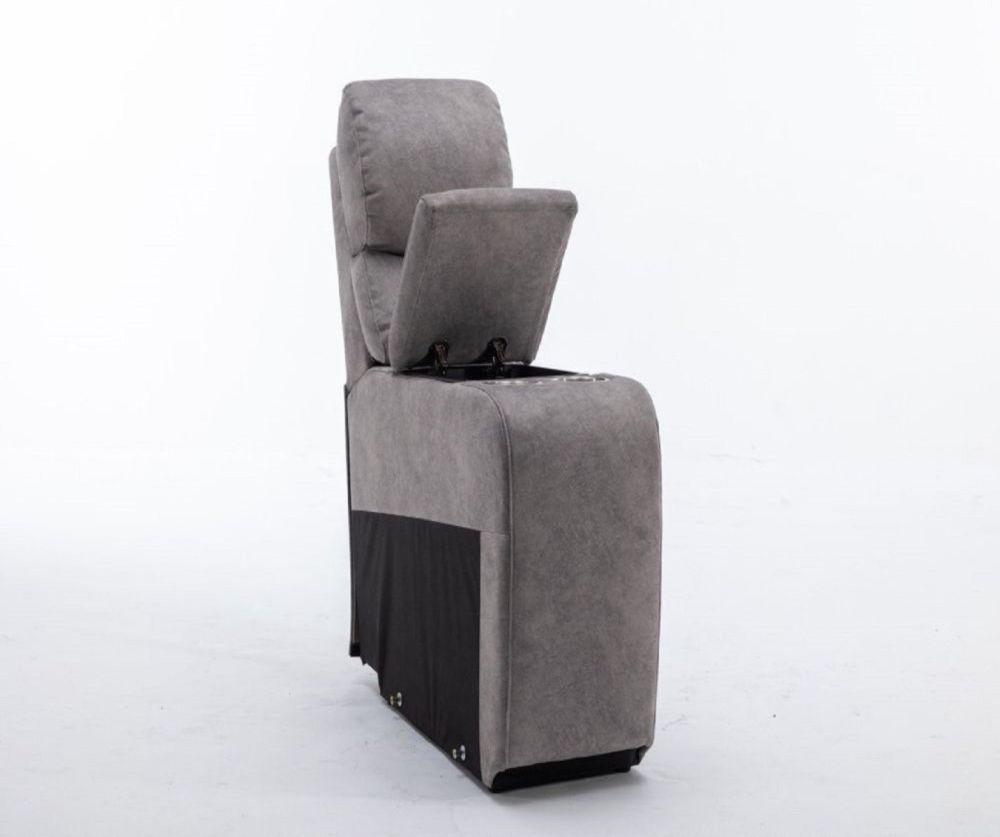 Seville Silver Fabric Recliner Console Unit