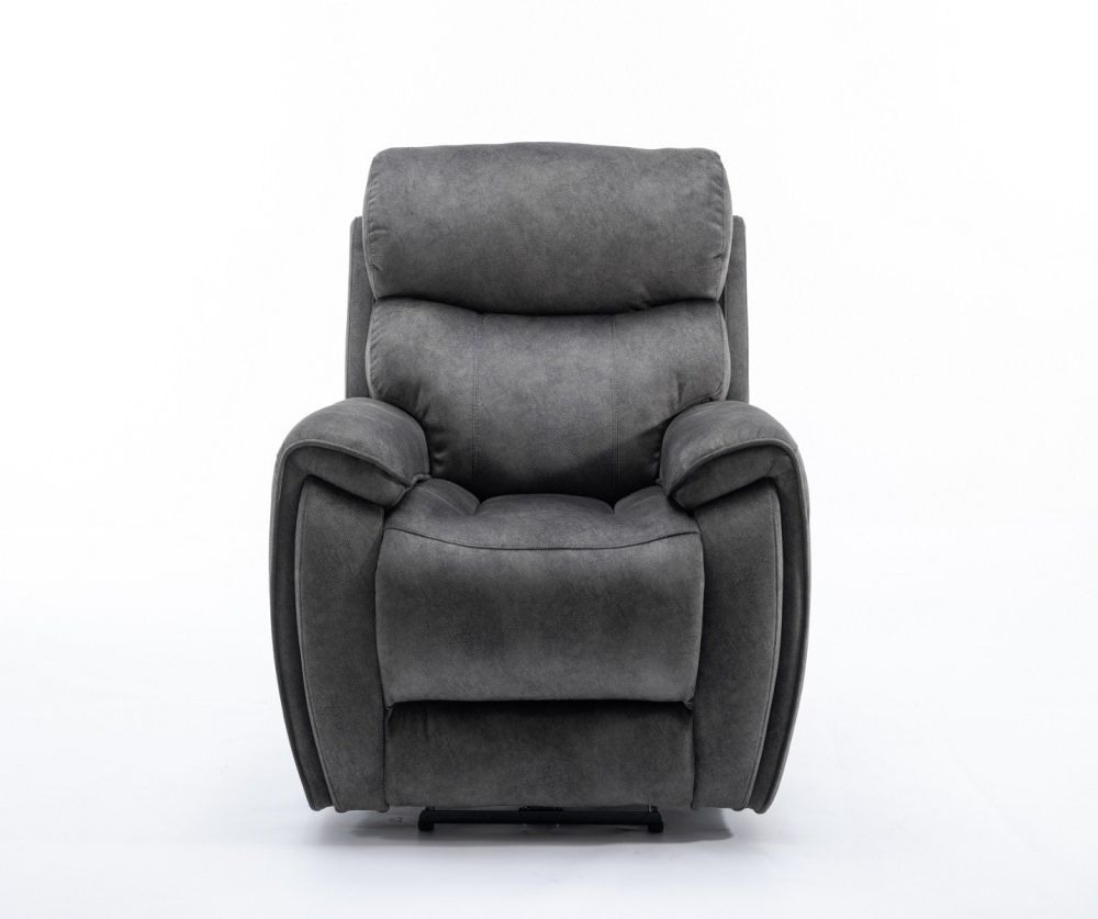 Seville Black Fabric Recliner Armchair