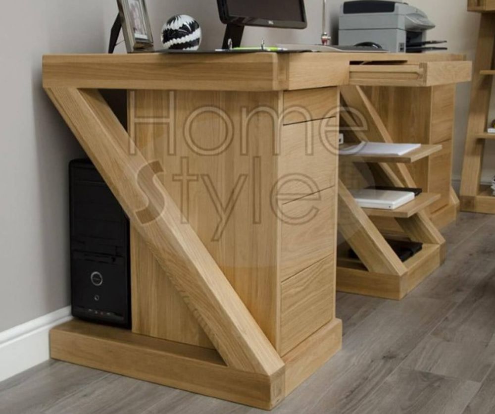 Homestyle GB Z Oak Designer Large Computer Desk