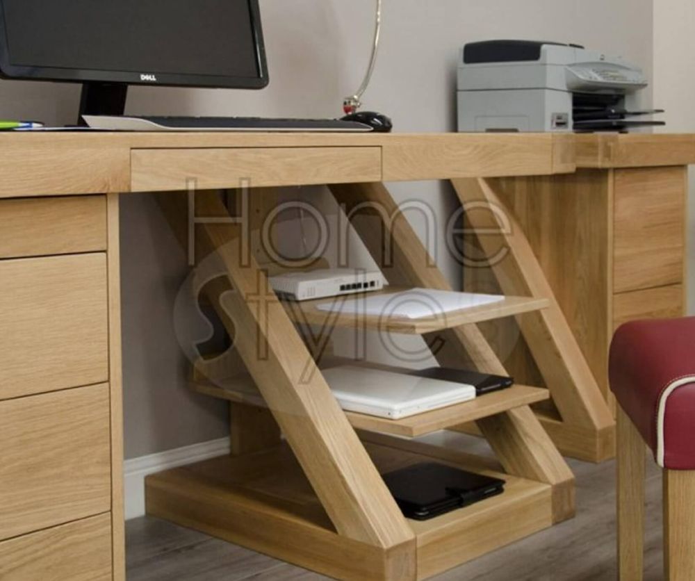 Homestyle GB Z Oak Designer Large Computer Desk