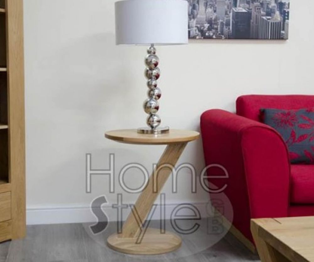 Homestyle GB Z Oak Designer Modern Lamp Table