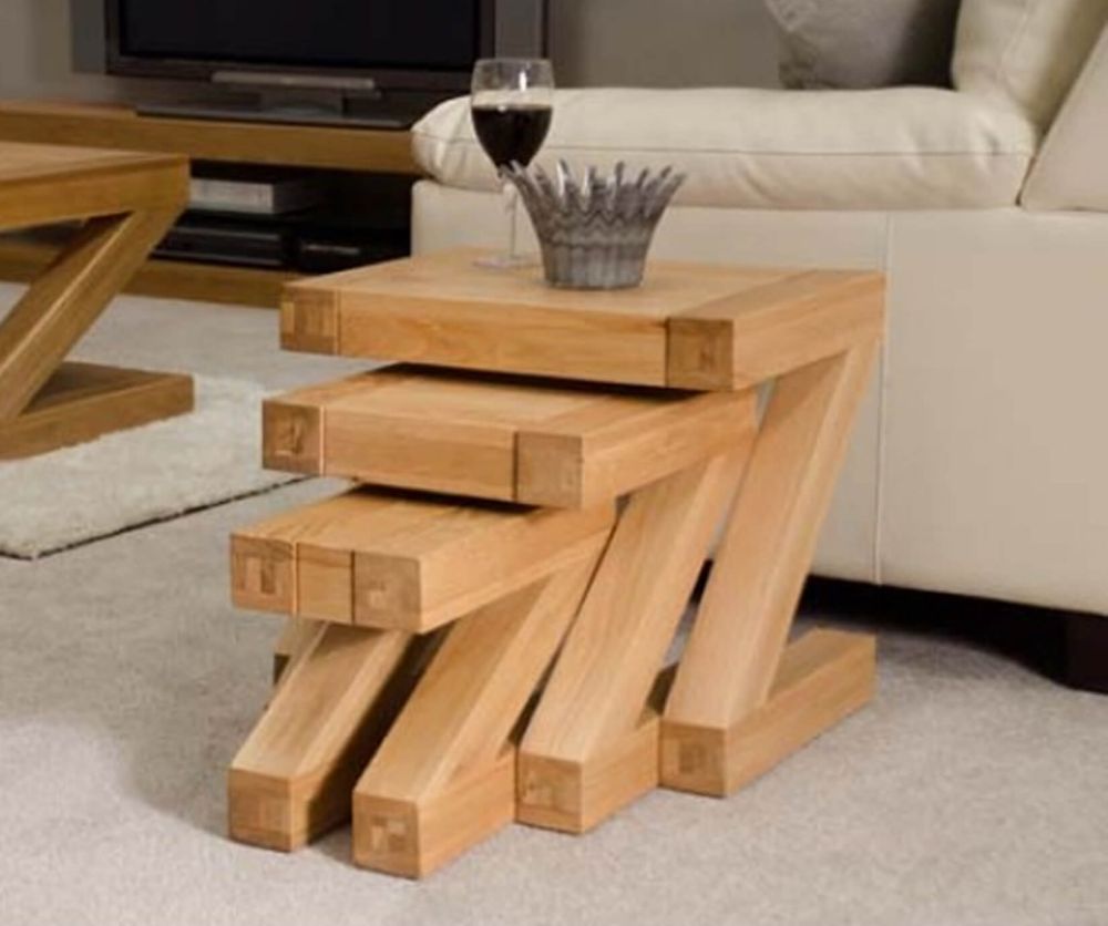 Homestyle GB Z Oak Designer Nest of Tables